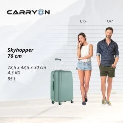 CarryOn Skyhopper 4-Delige Kofferset Beautycase/S/M/L Olive -Mode Tassen Winkel image 653