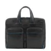 Piquadro Blue Square Computer Portfolio Briefcase 14'' Black