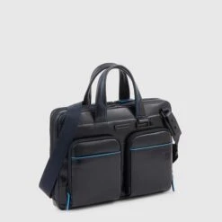 Piquadro Blue Square Computer Portfolio Briefcase 14'' Black 12 Piquadro Blue Square Computer Portfolio Briefcase 14'' Black -Mode Tassen Winkel image 6803