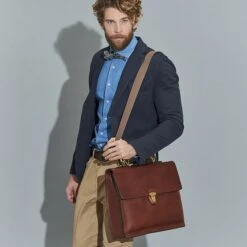The Bridge Story Uomo Briefcase Brown -Mode Tassen Winkel image 6895