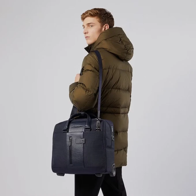 Piquadro Business Trolley 15.6" Blue 2 Piquadro Business Trolley 15.6" Blue - Afbeelding 2