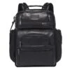 Tumi Alpha Leather Brief Pack Backpack Black
