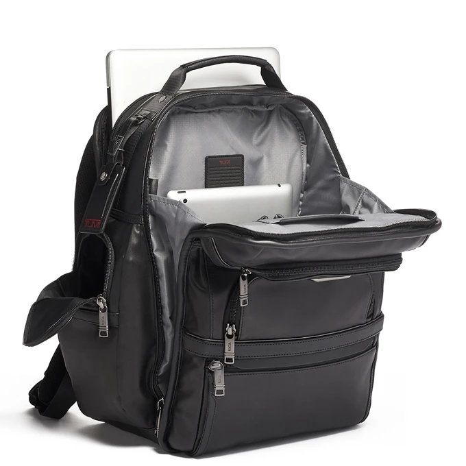 Tumi Alpha Leather Brief Pack Backpack Black 3 Tumi Alpha Leather Brief Pack Backpack Black - Afbeelding 3