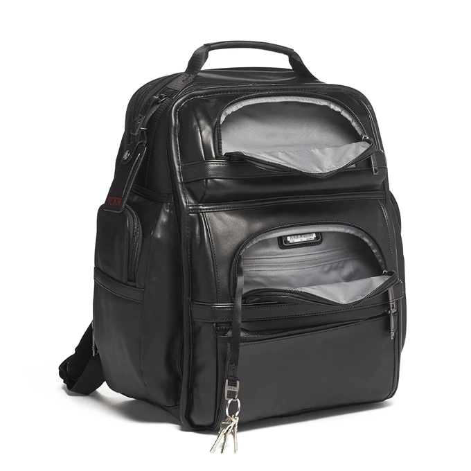 Tumi Alpha Leather Brief Pack Backpack Black 4 Tumi Alpha Leather Brief Pack Backpack Black - Afbeelding 4