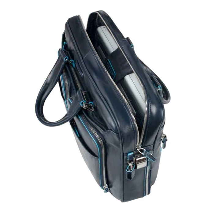 Piquadro Blue Square Organized Laptop & IPad Case Night Blue 3 Piquadro Blue Square Organized Laptop & IPad Case Night Blue - Afbeelding 3