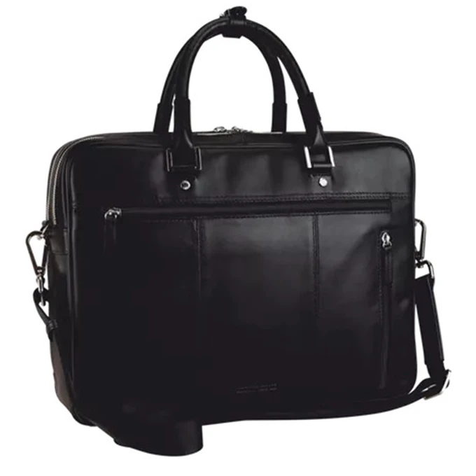 Leonhard Heyden Montreal Zipped Briefcase 2 Compartments Navy Blue 1 Leonhard Heyden Montreal Zipped Briefcase 2 Compartments Navy Blue