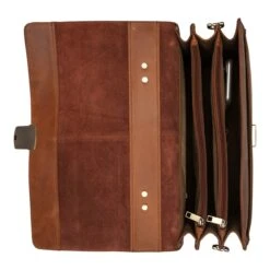 Burkely Vintage Dean Briefcase Cognac -Mode Tassen Winkel image 7981