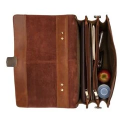 Burkely Vintage Dean Briefcase Cognac -Mode Tassen Winkel image 7982