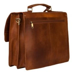 Burkely Scott Vintage Briefcase 2 Compartment Cognac -Mode Tassen Winkel image 8066