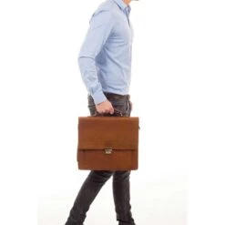 Burkely Scott Vintage Briefcase 2 Compartment Cognac -Mode Tassen Winkel image 8070