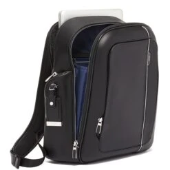 Tumi Arrivé Larson Backpack Black Leather -Mode Tassen Winkel image 8290