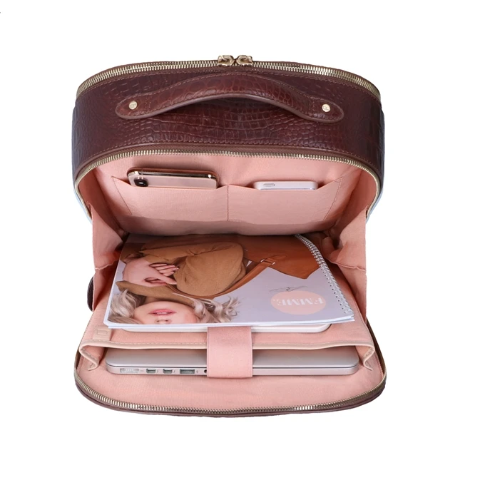 FMME. Claire 13.3 Backpack Croco Brown 9 FMME. Claire 13.3 Backpack Croco Brown - Afbeelding 9