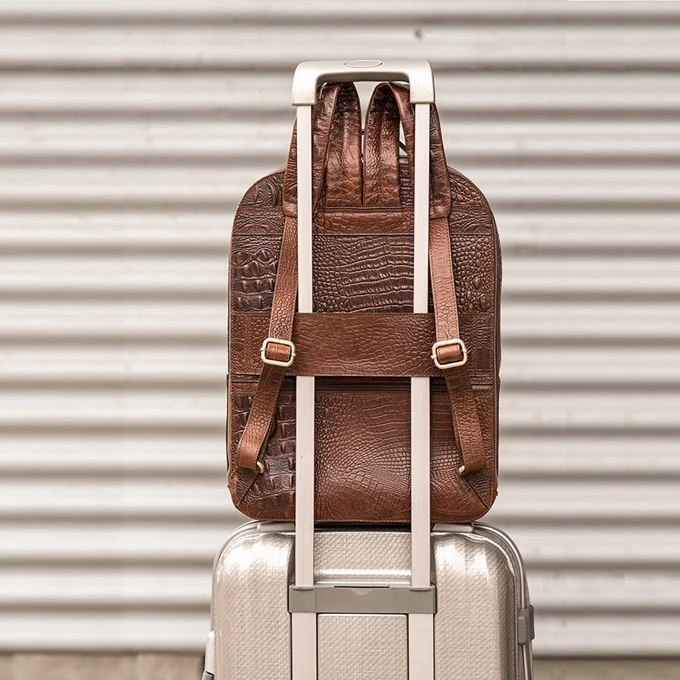 FMME. Claire 13.3 Backpack Croco Brown 15 FMME. Claire 13.3 Backpack Croco Brown - Afbeelding 15