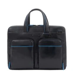Piquadro Blue Square Computer Portfolio Briefcase 14'' Night Blue