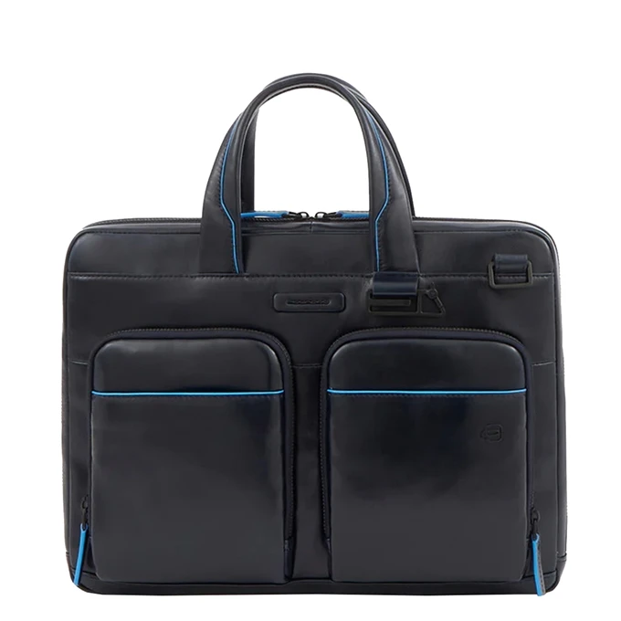 Piquadro Blue Square Computer Portfolio Briefcase 14'' Night Blue 1 Piquadro Blue Square Computer Portfolio Briefcase 14'' Night Blue