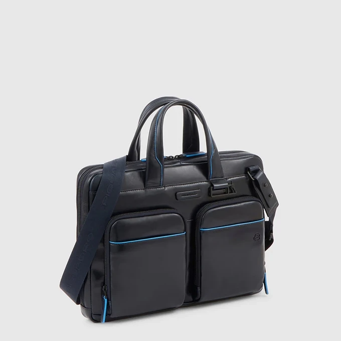 Piquadro Blue Square Computer Portfolio Briefcase 14'' Night Blue 3 Piquadro Blue Square Computer Portfolio Briefcase 14'' Night Blue - Afbeelding 3