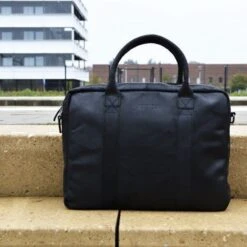 DSTRCT Limited Double Zip 15'' Laptoptas Zwart -Mode Tassen Winkel image 8967