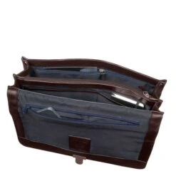 Leonhard Heyden Roma Briefcase 2 Compartments Brown -Mode Tassen Winkel image 9034