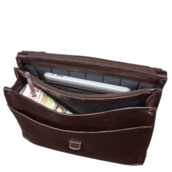 Leonhard Heyden Roma Briefcase 2 Compartments Brown -Mode Tassen Winkel image 9035