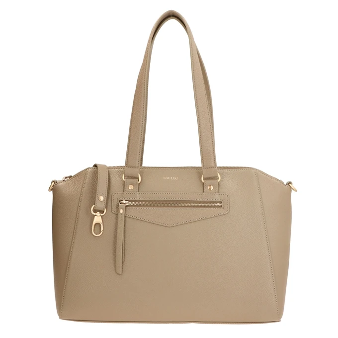 LouLou Essentiels Royal Nappa Laptopbag Taupe 1 LouLou Essentiels Royal Nappa Laptopbag Taupe