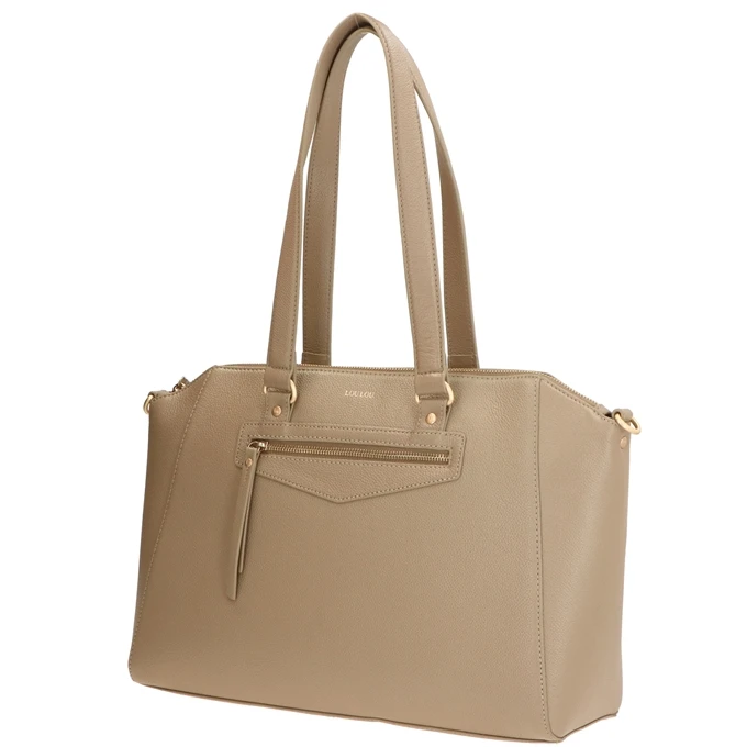LouLou Essentiels Royal Nappa Laptopbag Taupe 3 LouLou Essentiels Royal Nappa Laptopbag Taupe - Afbeelding 3