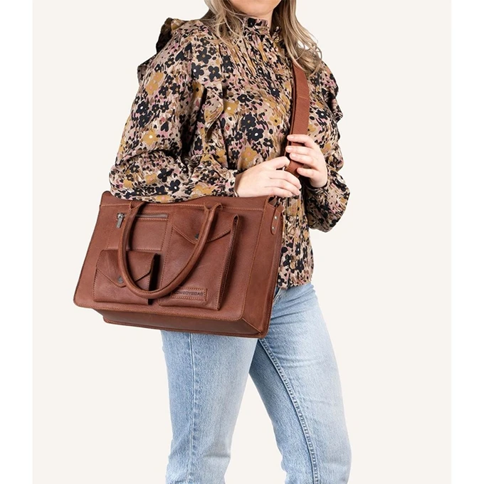 Cowboysbag Kenora Laptop Bag Cognac 2 Cowboysbag Kenora Laptop Bag Cognac - Afbeelding 2