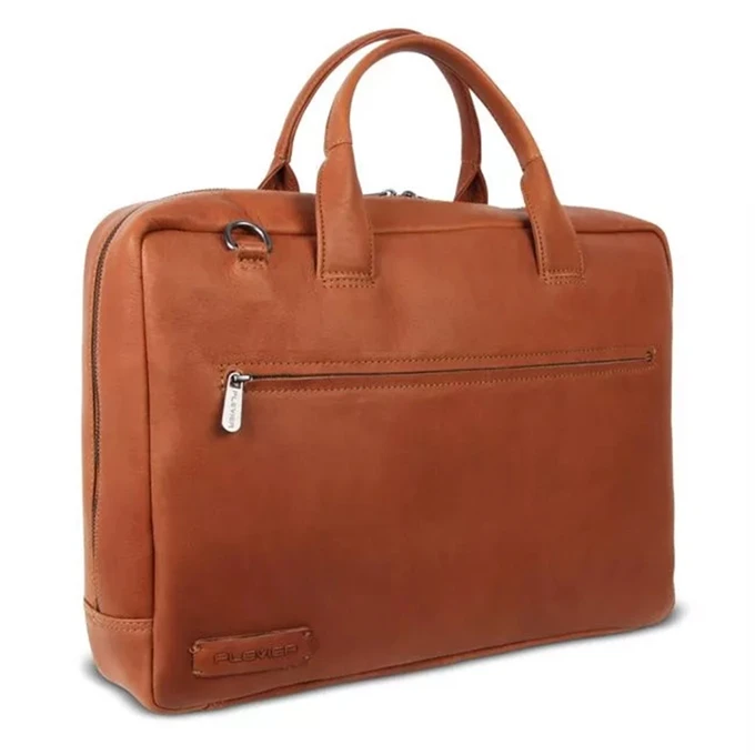 Plevier Structure Lloyd Enkelvaks Laptoptas 17,3'' Cognac 2 Plevier Structure Lloyd Enkelvaks Laptoptas 17,3'' Cognac - Afbeelding 2