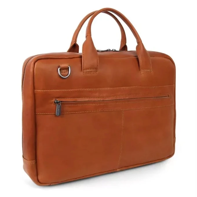 Plevier Structure Lloyd Enkelvaks Laptoptas 17,3'' Cognac 3 Plevier Structure Lloyd Enkelvaks Laptoptas 17,3'' Cognac - Afbeelding 3