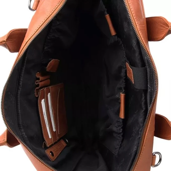 Plevier Structure Lloyd Enkelvaks Laptoptas 17,3'' Cognac 4 Plevier Structure Lloyd Enkelvaks Laptoptas 17,3'' Cognac - Afbeelding 4