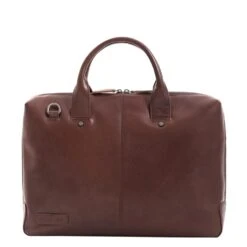 Plevier Basalt Leren Enkelvaks Laptoptas 15.6'' Bruin