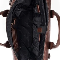 Plevier Basalt Leren Enkelvaks Laptoptas 15.6'' Bruin -Mode Tassen Winkel image 9449